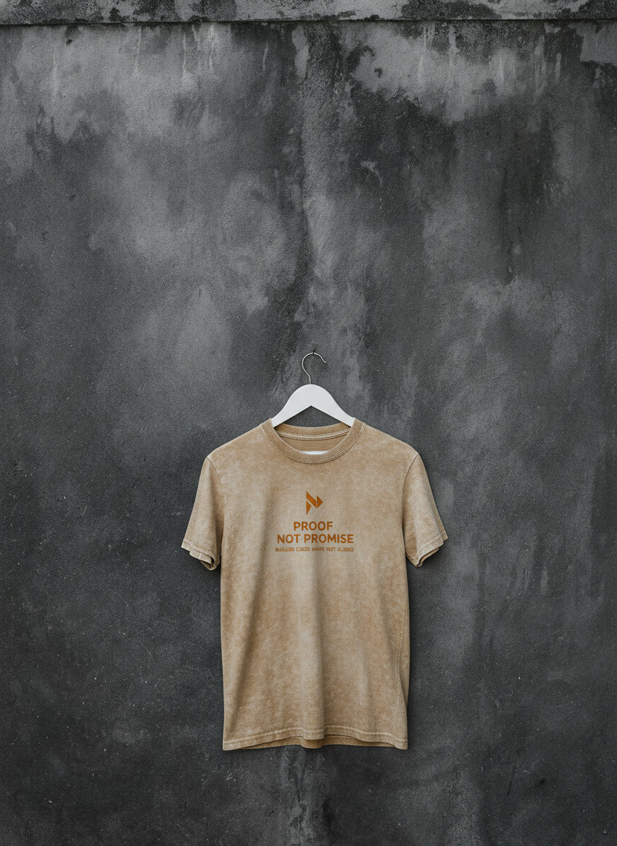PROOF NOT PROMISE stone tee