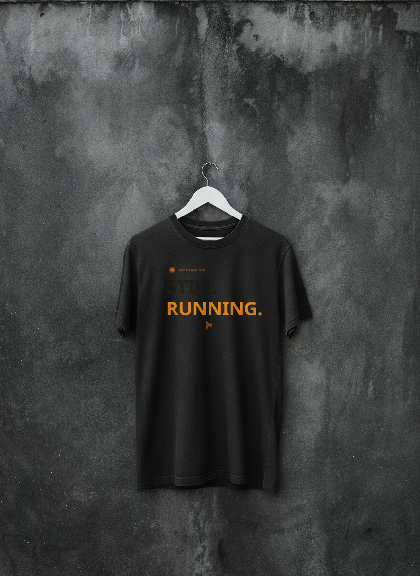 STILL RUNNING black tee