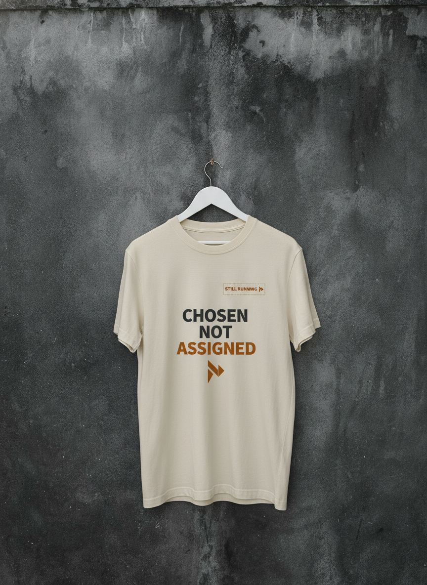 STILL RUNNING oat left chest tee