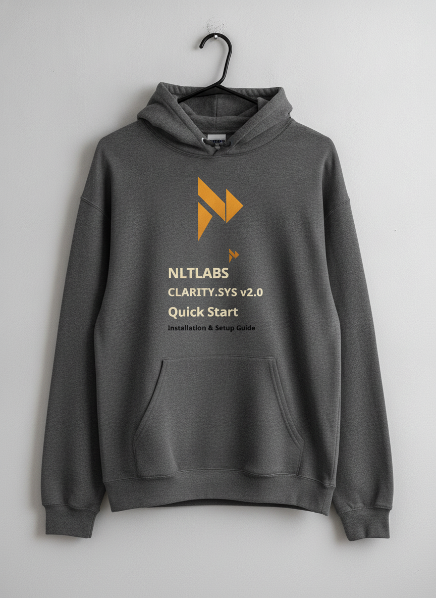 CLARITY.SYS charcoal hoodie