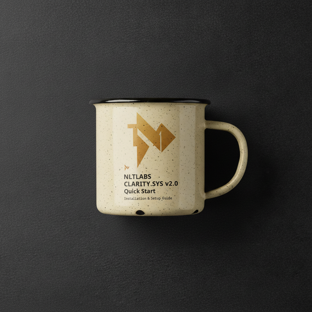 CLARITY.SYS enamel mug