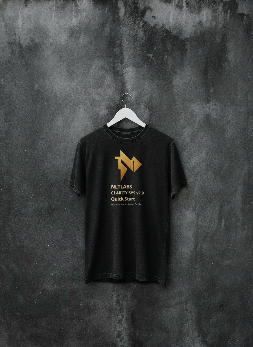 CLARITY.SYS Quick Start black tee