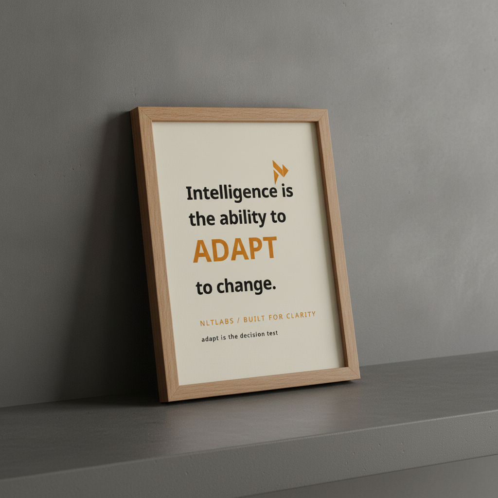 Hawking adapt quote framed print