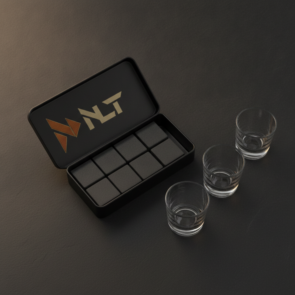 Whiskey stones tin